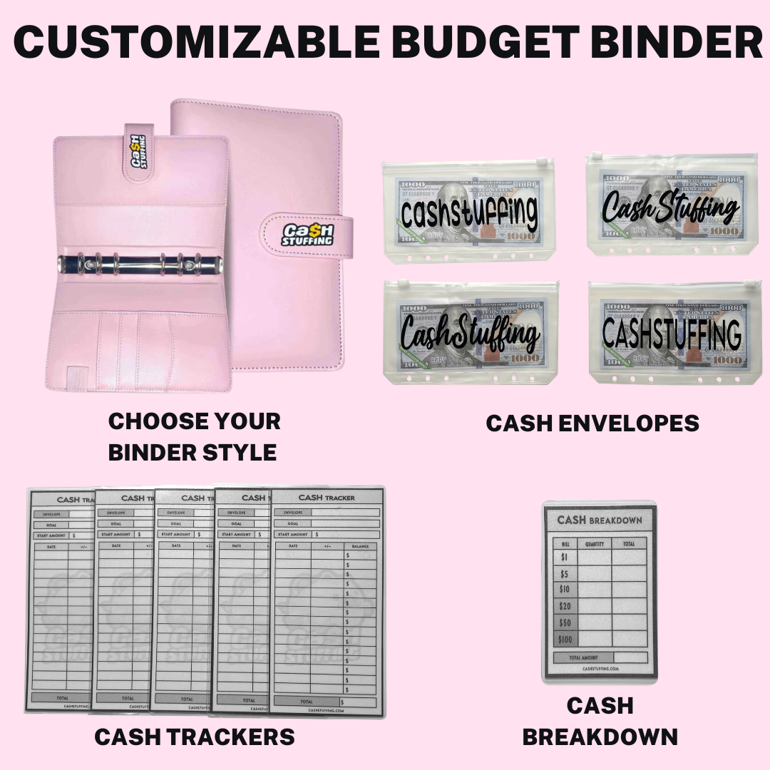 Save with Style: A6 White Checkered Budget Binder with Cash Envelopes and  Sinking Funds